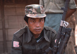 GUERILLA -KMPFER, KAREN NATIONAL LIBERATION ARMY, KARENNI GEBIET, MAE HONG SON, BURMA, MYANMAR